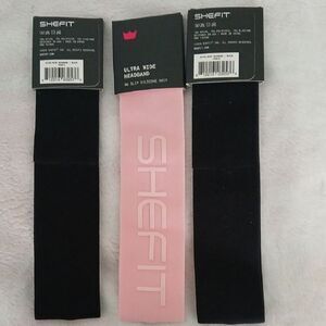 Shefit Ultra wide no slip silicone grip headbands Set of 3  NEW